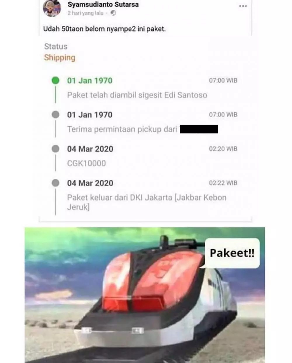 nggak sabar nunggu paket © berbagai sumber