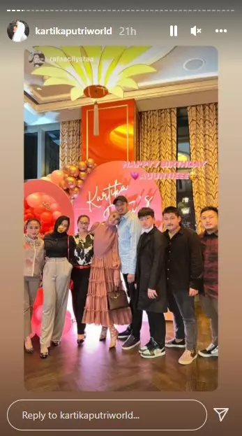 Momen perayaan ulang tahun Kartika Putri © Instagram