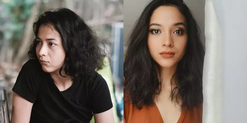 pemain Layangan Putus tanpa dan pakai makeup © 2022 berbagai sumber