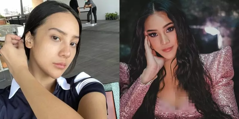 pemain Layangan Putus tanpa dan pakai makeup © 2022 berbagai sumber