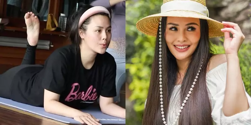 pemain Layangan Putus tanpa dan pakai makeup © 2022 berbagai sumber