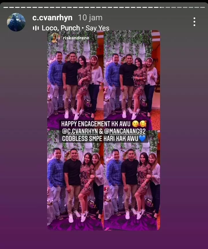 momen lamaran aprilio manganang © instagram momen lamaran aprilio manganang © instagram