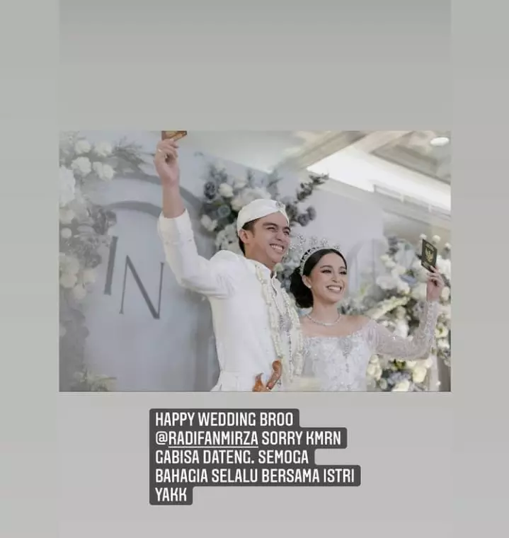 momen pernikahan nimaz dewantary dan radifan mirza © instagram