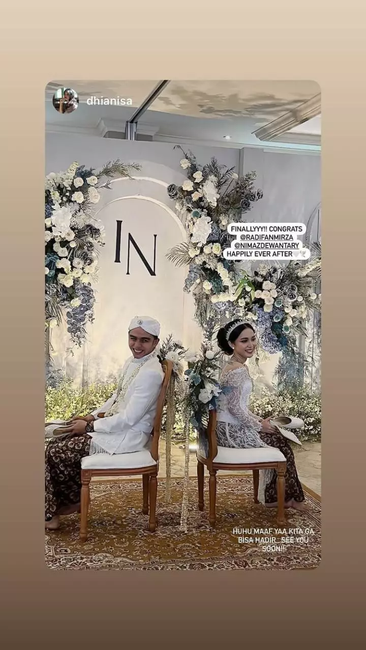 momen pernikahan nimaz dewantary dan radifan mirza © instagram