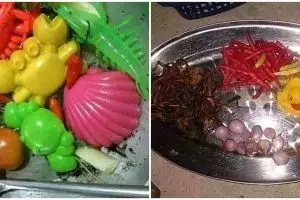 19 Potret lucu orang masak mainan ini bikin nggak jadi lapar