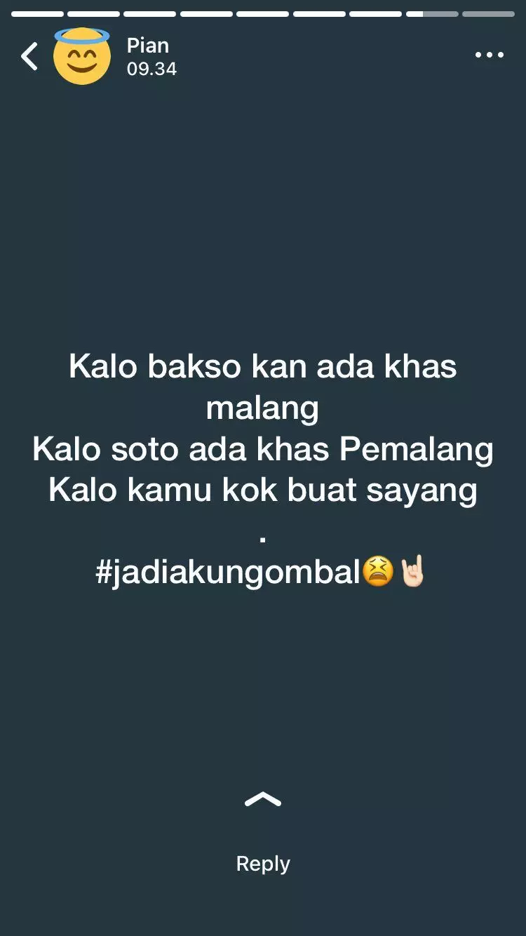 status WA nggak jadi baper akhirnya © Twitter