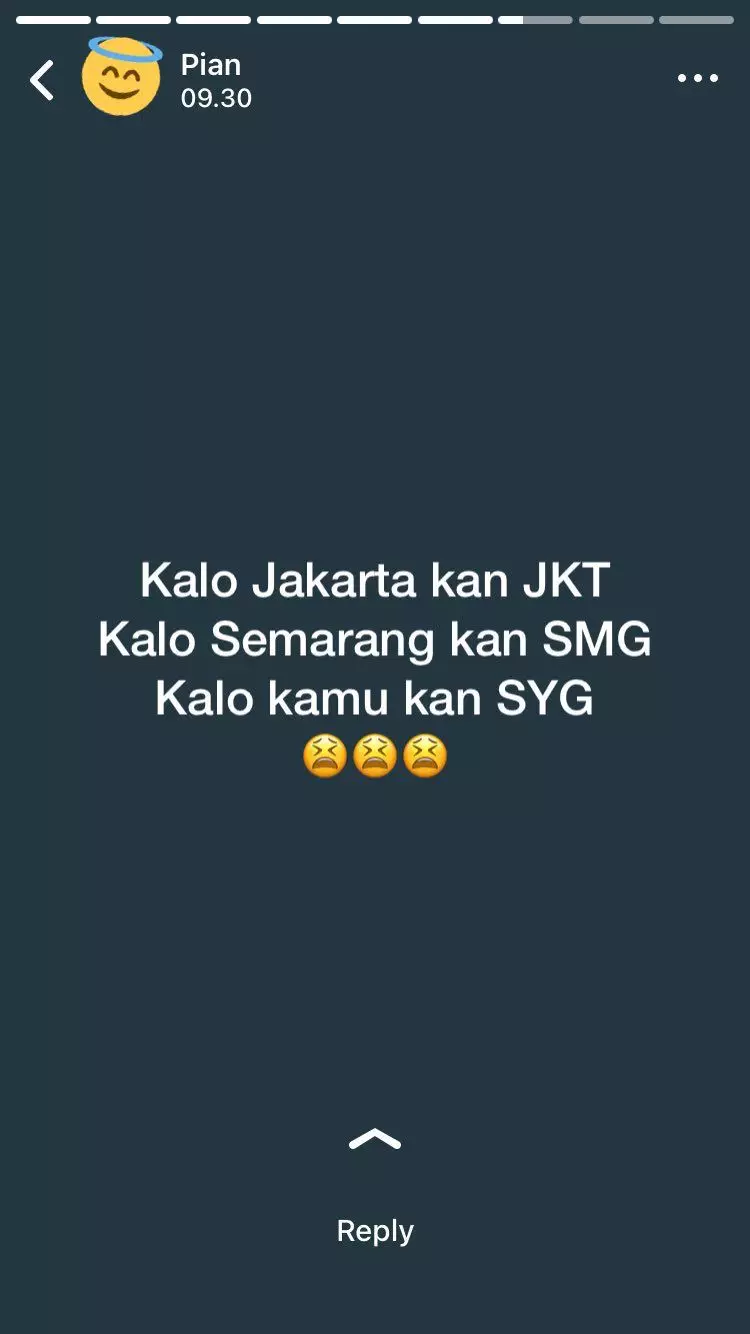 status WA nggak jadi baper akhirnya © Twitter