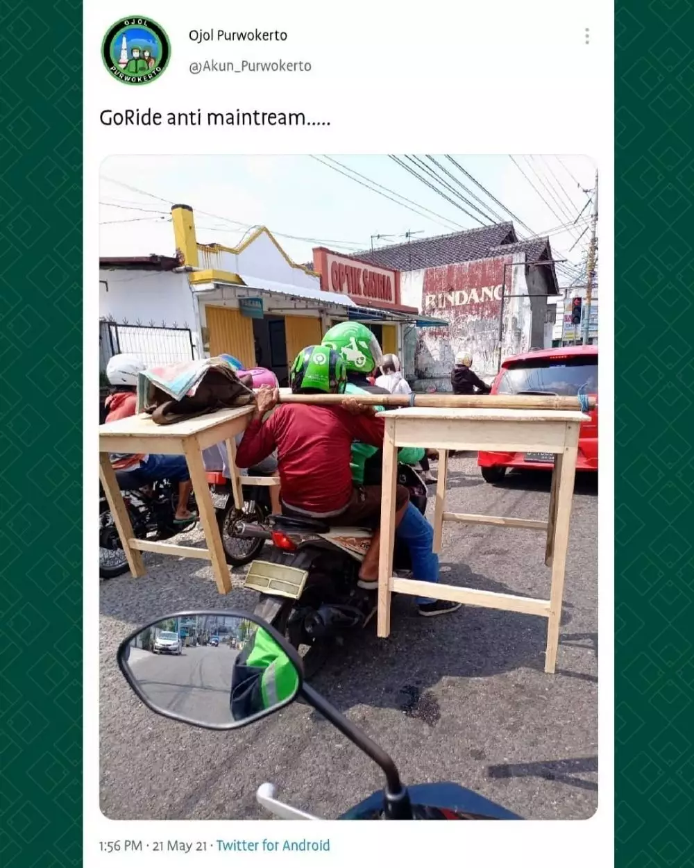 bakat terpendam driver ojek online ada-ada aja © Instagram