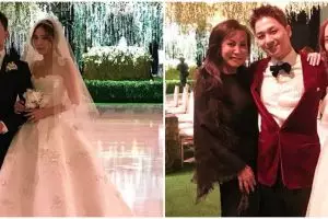 Potret gaun pernikahan 7 seleb Korea, Park Shin-hye dari sutra putih