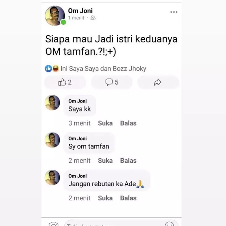 komentar nggak penting facebook © berbagai sumber