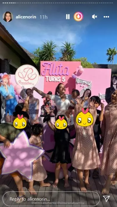 momen Alice Norin rayakan ulang tahun anak © Instagram