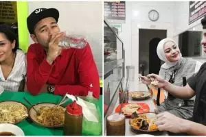 Momen 12 pasangan seleb makan di warung kaki lima, suap-suapan mesra
