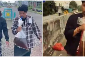 11 Potret absurd es teh plastikan, ada yang panjangnya hampir 1 meter