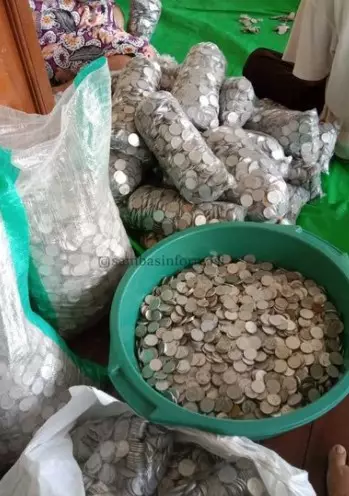 Nabung koin selama 3 tahun dapat Rp65 juta © Instagram