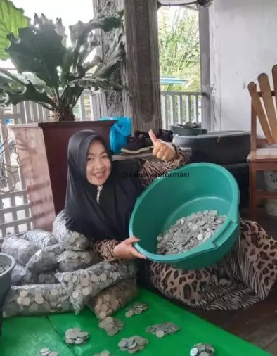 Nabung koin selama 3 tahun dapat Rp65 juta © Instagram