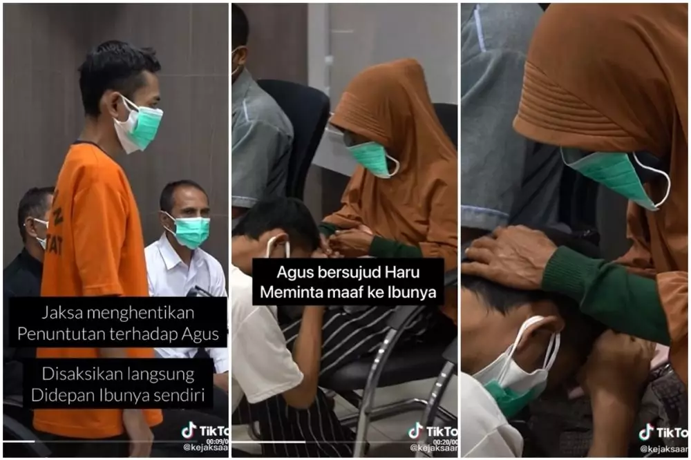 kisah agus mencuri motor demi ibunya © TikTok