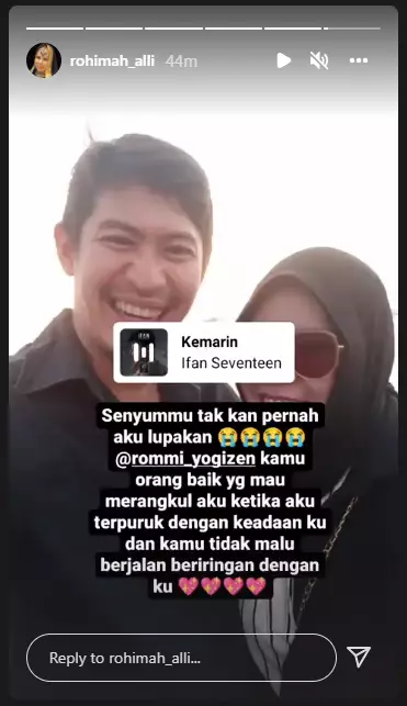 pacar Rohimah meninggal dunia Instagram