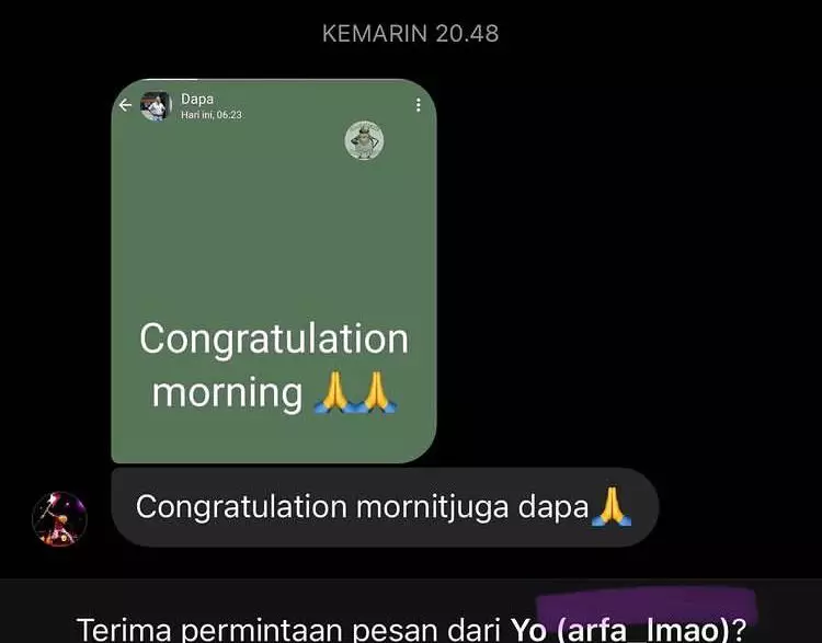 chat salah paham satu kata lucu © Instagram