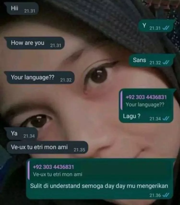 chat salah paham satu kata lucu © Instagram