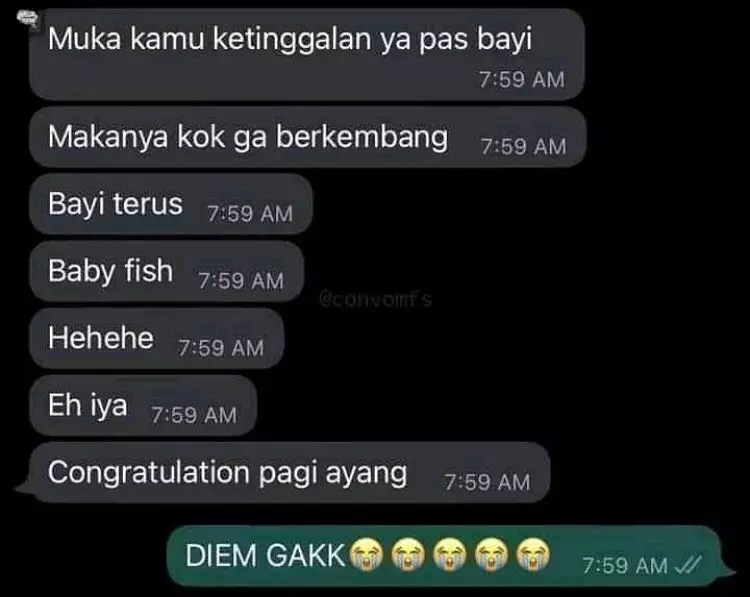 chat salah paham satu kata lucu © Instagram