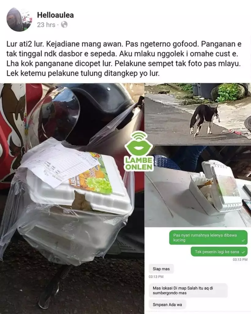 driver ojek online bawa barang pelanggan © Instagram driver ojek online bawa barang pelanggan © Instagram