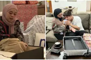 11 Potret isi kado kelahiran baby Leslar, stroller setara harga rumah