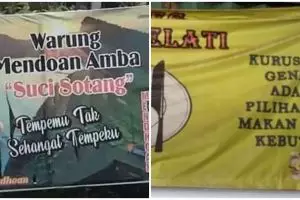 13 Slogan penjual ini kata-katanya bikin pelanggan bingung