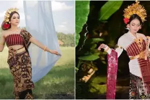 Potret 7 pedangdut pakai busana adat Bali, Ghea Youbi bak jegeg Bali