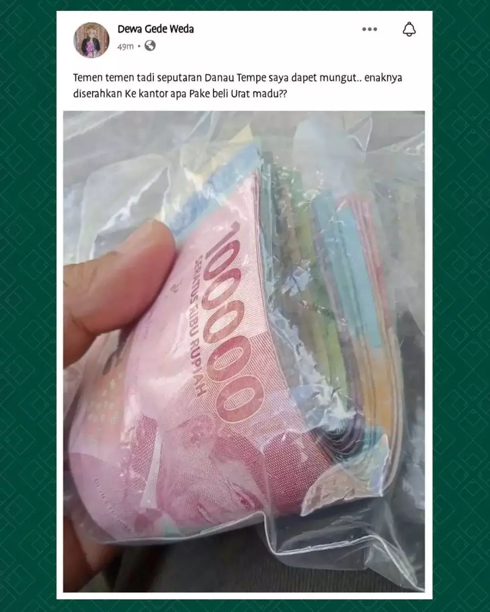 status FB dapat uang lucu © Instagram status FB dapat uang lucu © Instagram