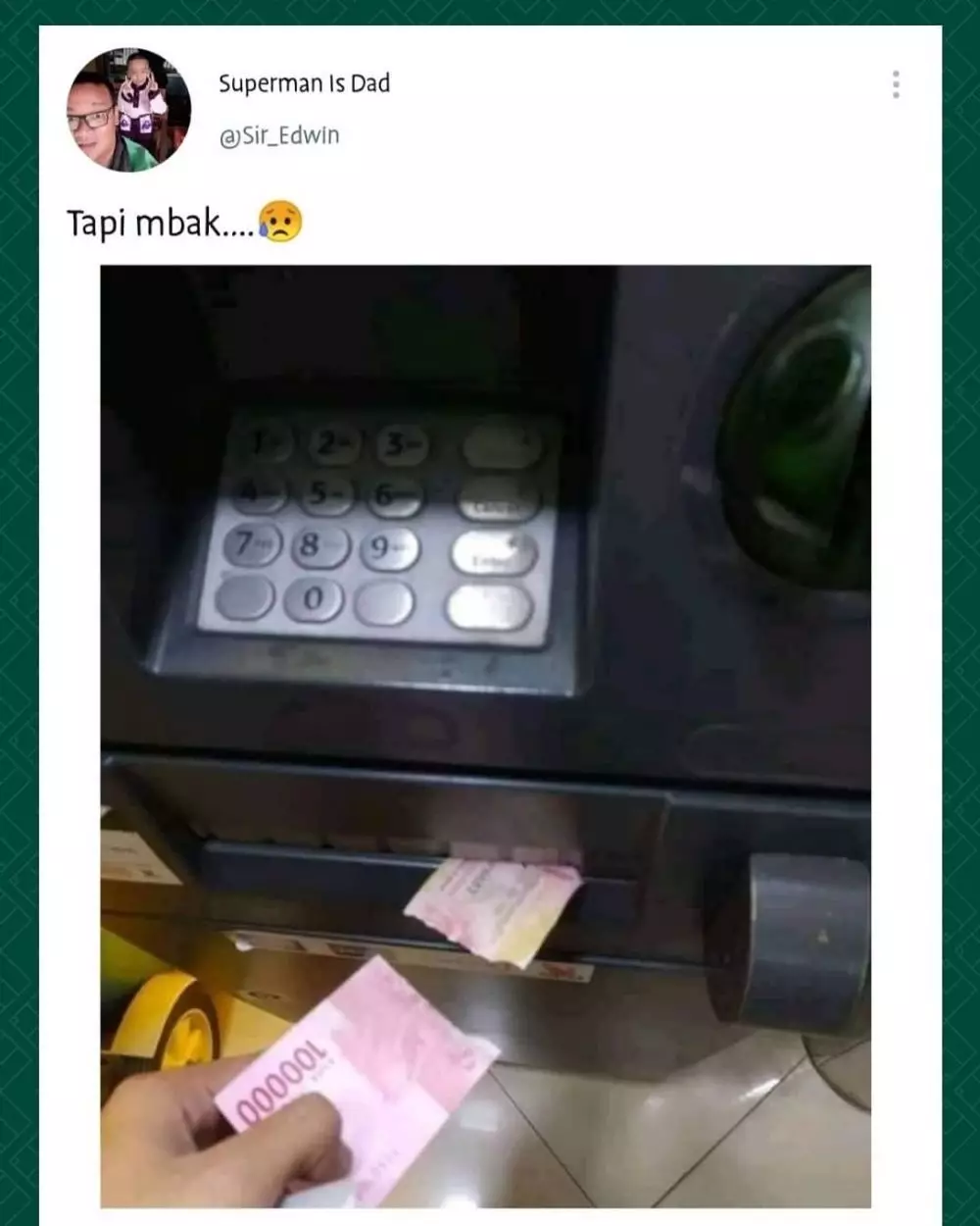 status FB dapat uang lucu © Instagram status FB dapat uang lucu © Instagram