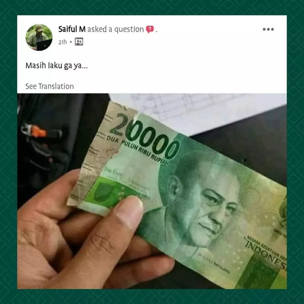 status FB dapat uang lucu © Instagram status FB dapat uang lucu © Instagram