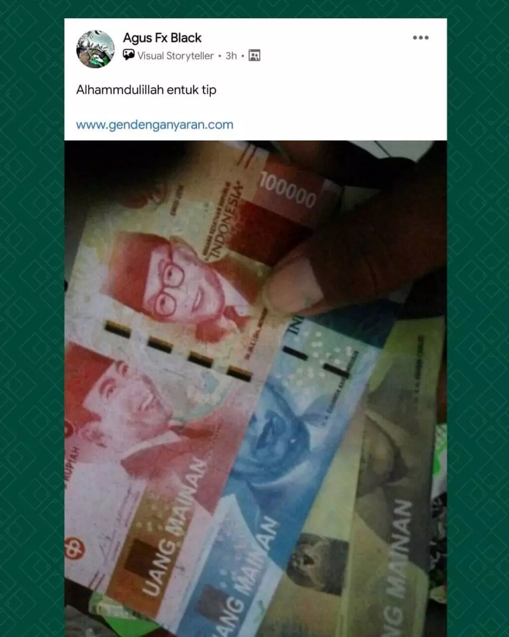 status FB dapat uang lucu © Instagram status FB dapat uang lucu © Instagram