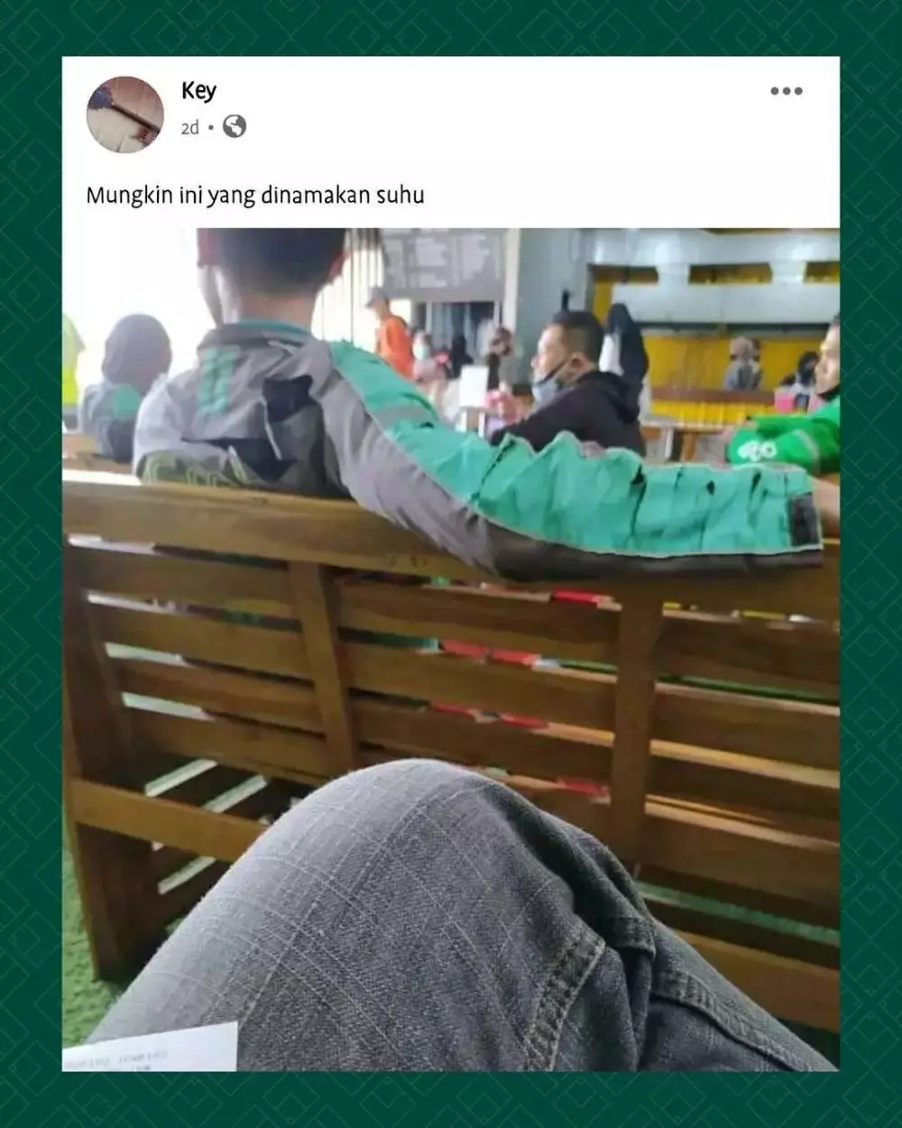 status FB driver ojek online senior © Instagram