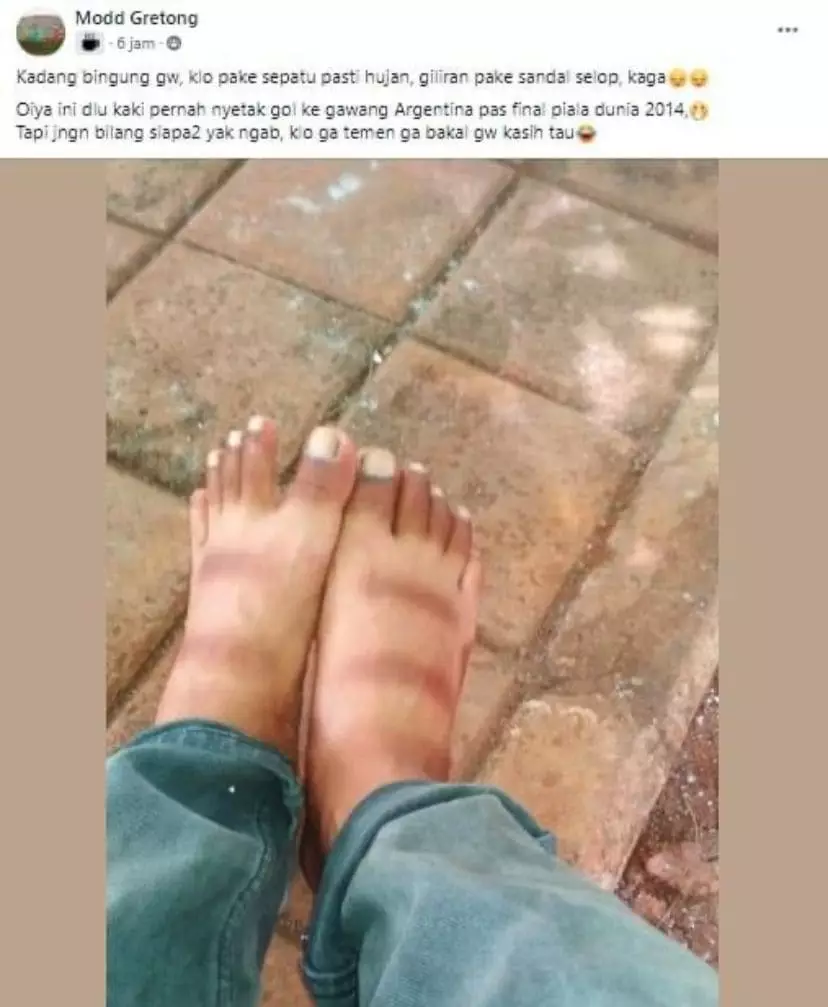 status FB driver ojek online senior © Instagram