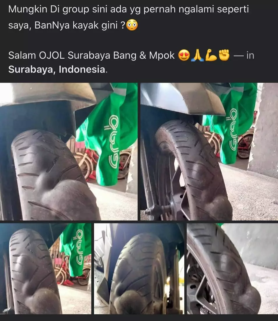 status FB driver ojek online senior © Instagram