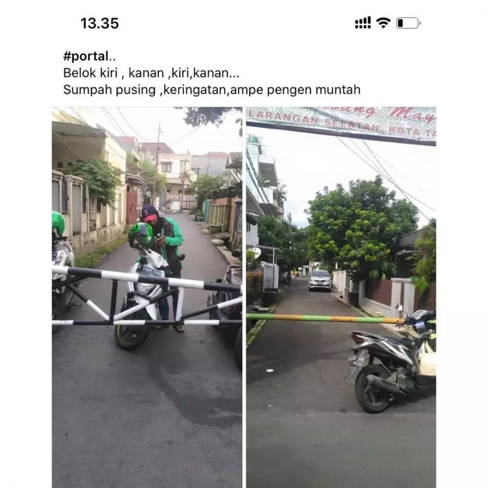 status FB driver ojek online senior © Instagram