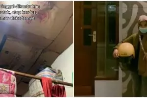 Dulu tinggal di rumah kardus, wanita ini bangun rumah untuk orang tua