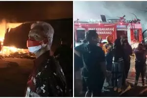 Kondisi terkini pasar Johar yang kebakaran, api padam setelah 3 jam