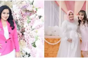 Gaya 9 seleb di baby shower Aurel Hermansyah, Nagita Slavina elegan