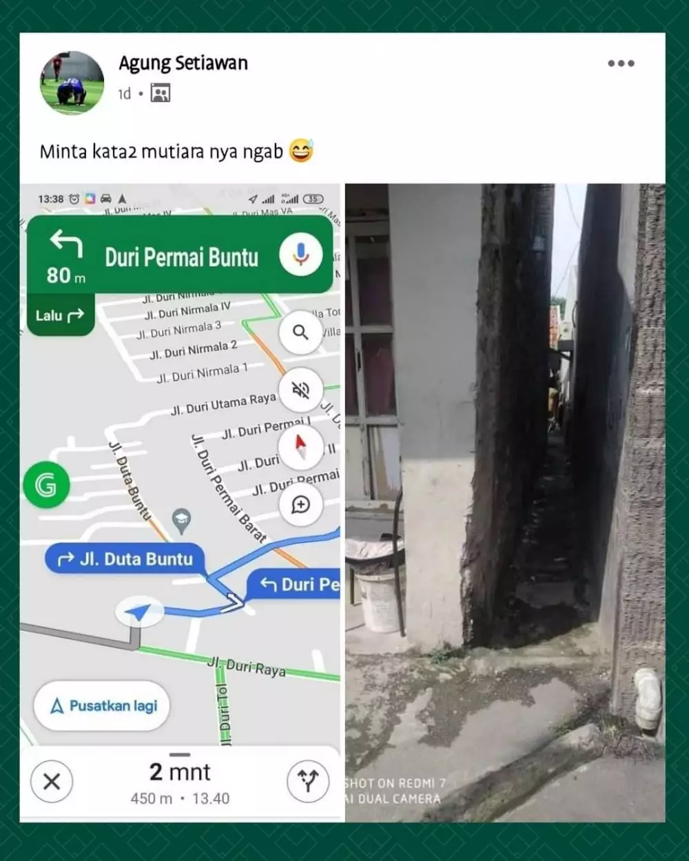 status medsos pas driver ojol bingung © Instagram