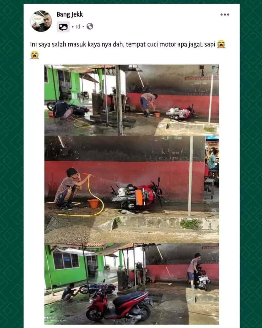 status medsos pas driver ojol bingung © Instagram