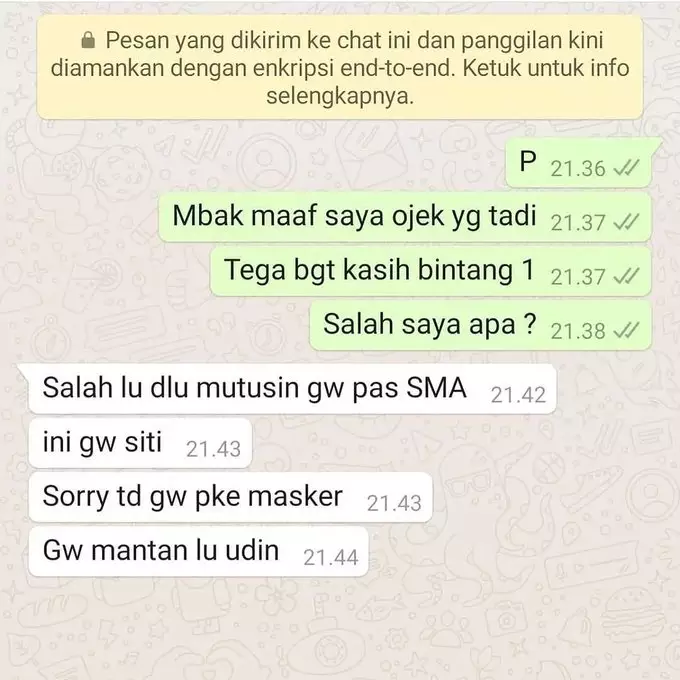 chat bikin pelanggan ojek online kesal © Instagram chat bikin pelanggan ojek online kesal © Instagram