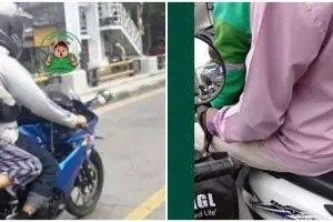 11 Momen lucu orang lagi boncengan, ada-ada aja caranya