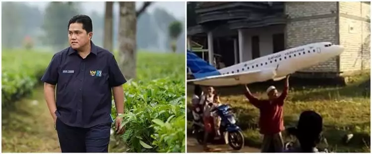 Erick Thohir cari pembuat miniatur pesawat Garuda Indonesia yang viral