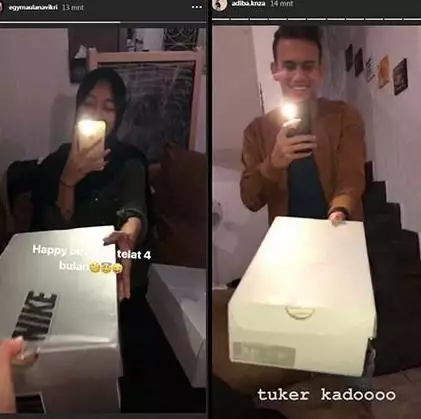 momen mesra adiba khanza dan egy maulana fikri © berbagai sumber