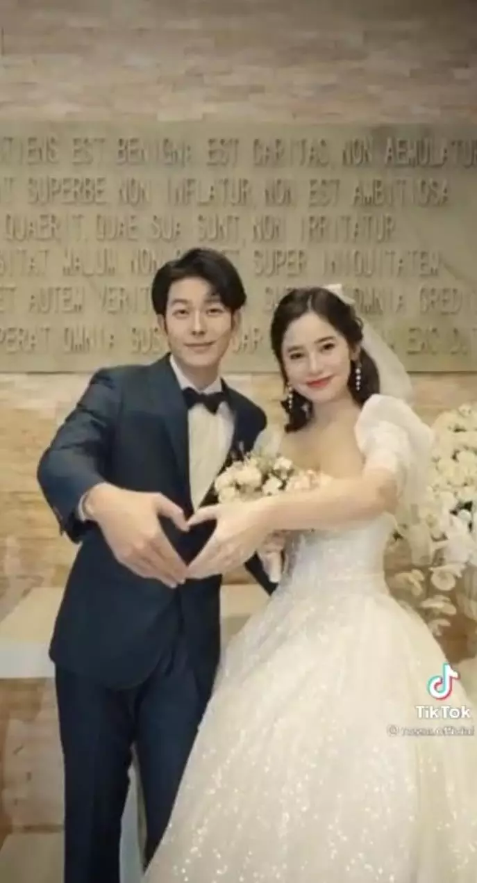editan foto rossa menikah dengan jang ki-yong © TikTok