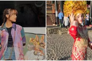 Biasa tampil kekinian, 7 potret Fuji pakai baju adat ini tuai pujian