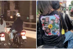 17 Potret absurd cewek saat dibonceng cowok, usil cubit perut