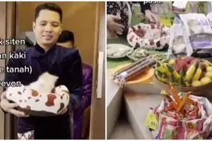 Pria ini bikin perayaan tedak siten untuk kucing, prosesinya lengkap
