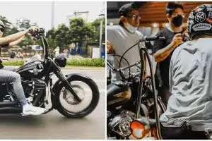Gaya 12 pelawak Tanah Air saat touring motor gede, gahar banget